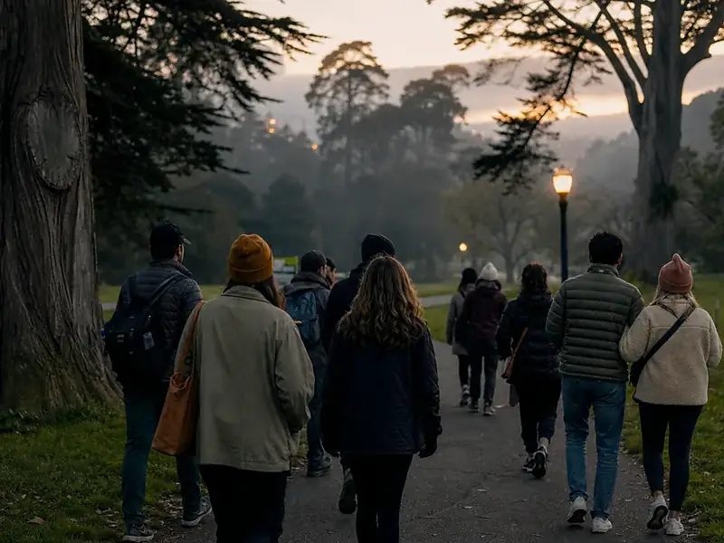 After-Dark Park Walk Group in Golden Gate Park